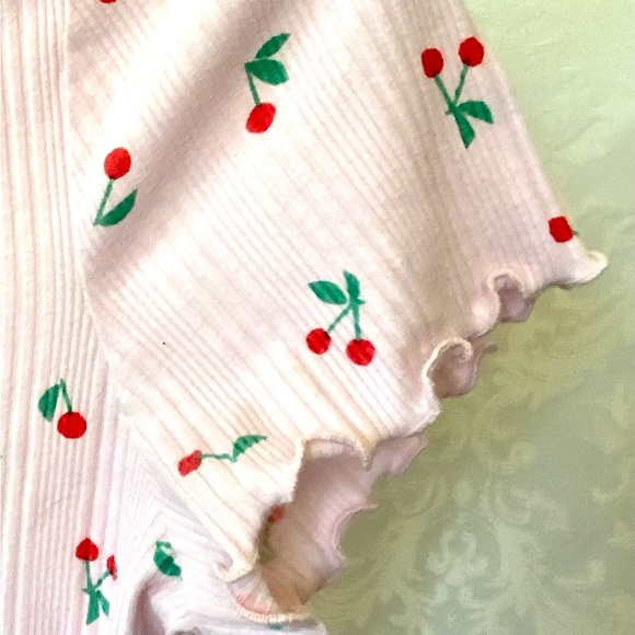 Cat and Jack Girls Pink T-Shirt with Cherry print. SZ(XL) - Picture 5 of 5